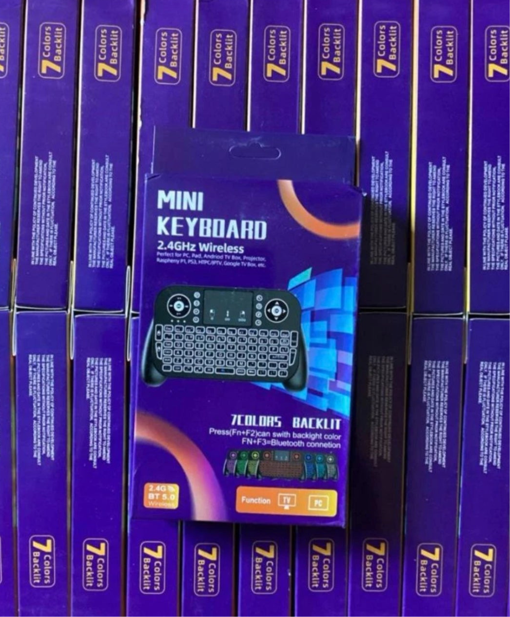 Mini Wireless Backlit Keyboard 2.4Ghz + BT 5.0