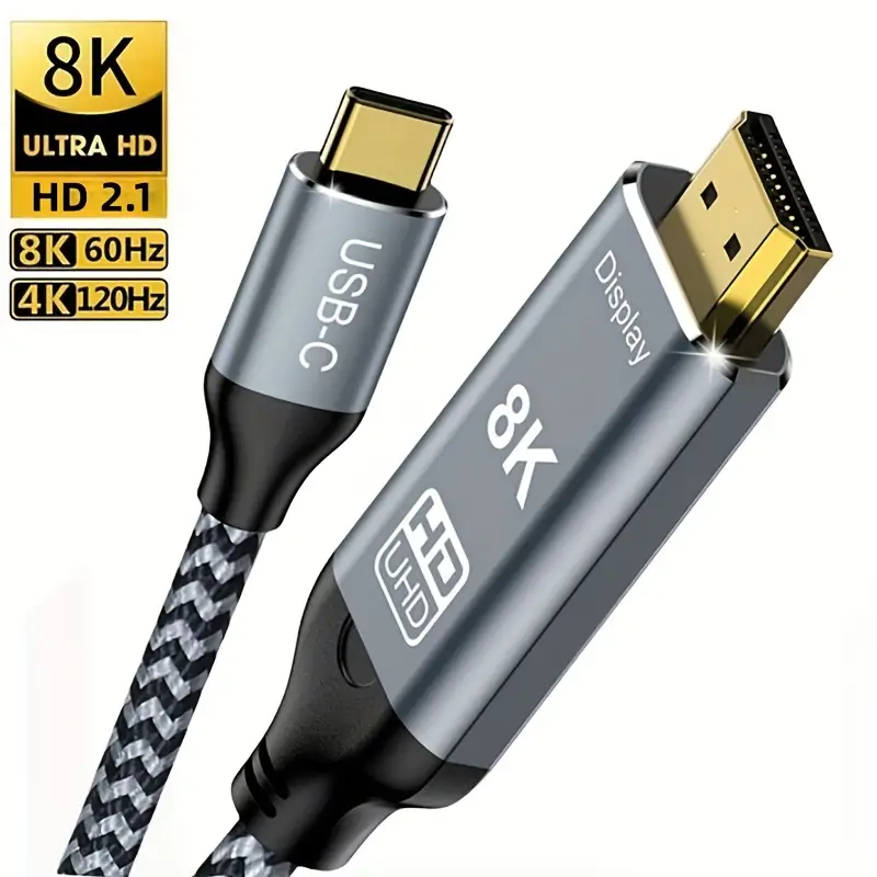 USB C to HDMI Cable 8K 4K Type C to HDMI 2.1