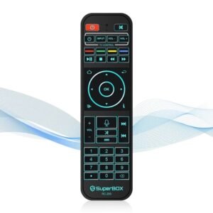Backlit SuperBox Remote Control RC-200L for Night, Authorized Original SuperBox S7/S6/S5/Elite/Supreme Series TV Box Voice Remote