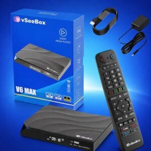 Vseebox V6 Max Version Voice Control, Android 14 TV Box with 8K HDR, 4GB RAM 64GB Storage,Wi-Fi 6